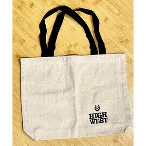 NEW! High‎ West whiskey bourbon rye white canvas tote bag